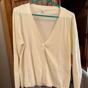 Charter Club Cream Button-Down Top